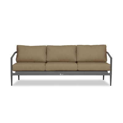 Delaine 83.25'' Wide Straight Powder Coated Aluminum Patio Sofa with Cushions