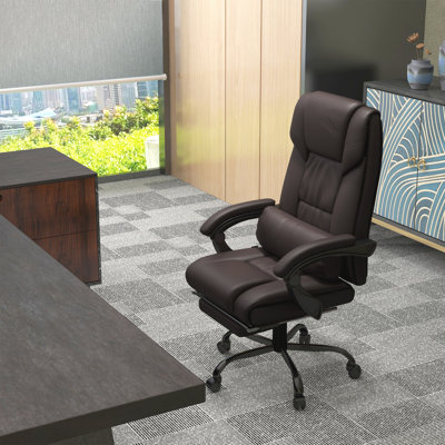 Fauteuil de bureau à haut dossier, fauteuil de bureau à massage à vibration réglable