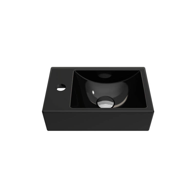Milano 14.57'' L Bathroom Sink, Black