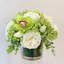 Real Touch White Rose Tulip Green Orchid Arrangement