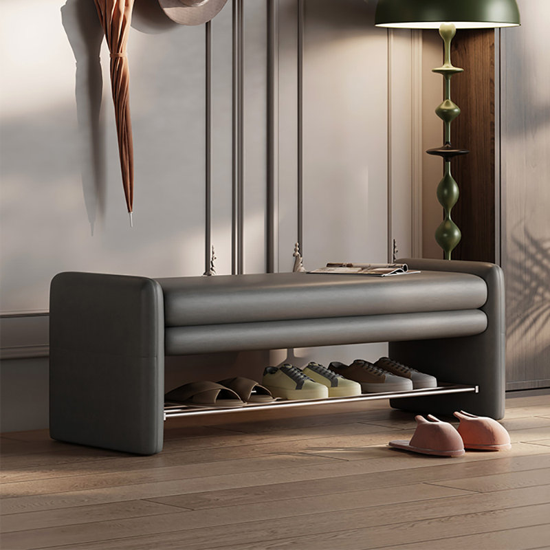 Tabouret à langer avec rangement 47,2 po, Gris