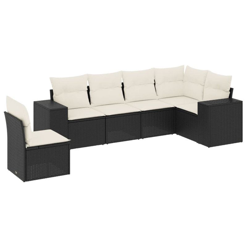 Ensemble de canapé modulaire en rotin PE 6 pièces Vidaxl