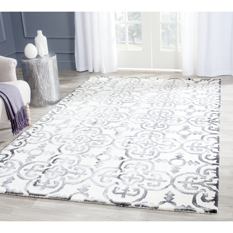 Tapis géométrique en laine touffeté à la main Pimentel, Rectangle 5 pi x 8 pi