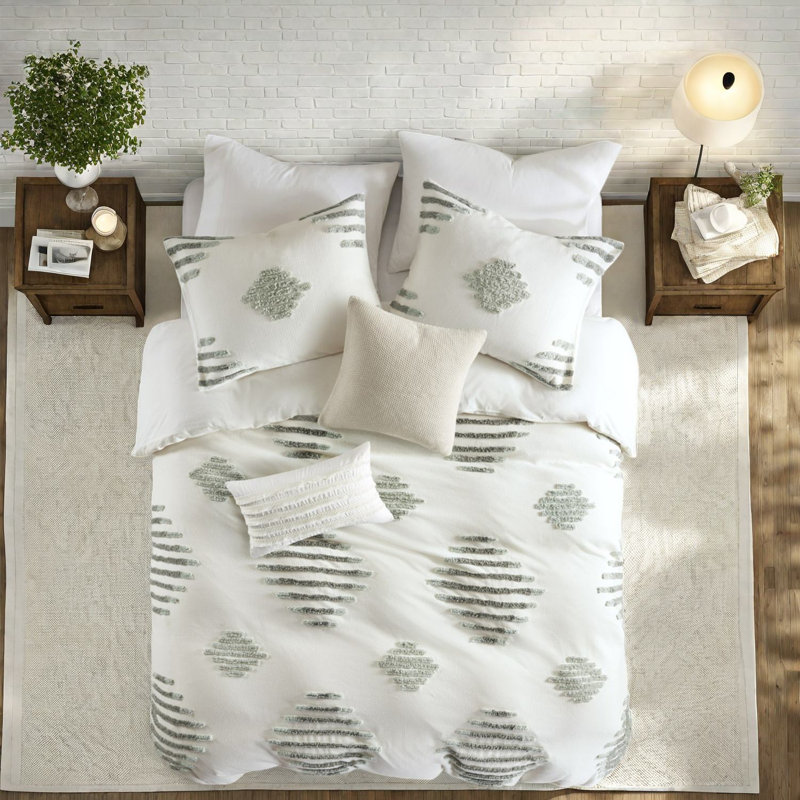 Ensembles de literie moderne très grand / très grand, mélange de coton chenille, conception capitonnée, idéal pour le confort de la maison