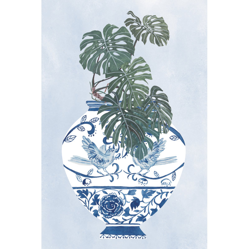 Moonlight Vase II by Melissa Wang - Painting on Canvas, 46 cm H x 30 cm W, Wrapped Canvas