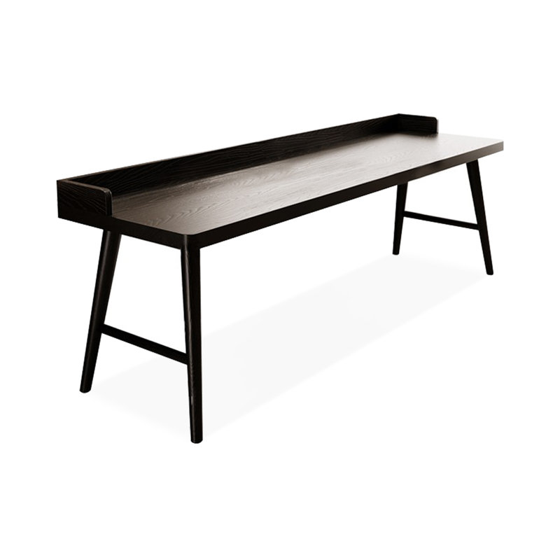 Black Rectangular Solid Wood writing desk, 29.53" H x 78.74" W x 23.62" D