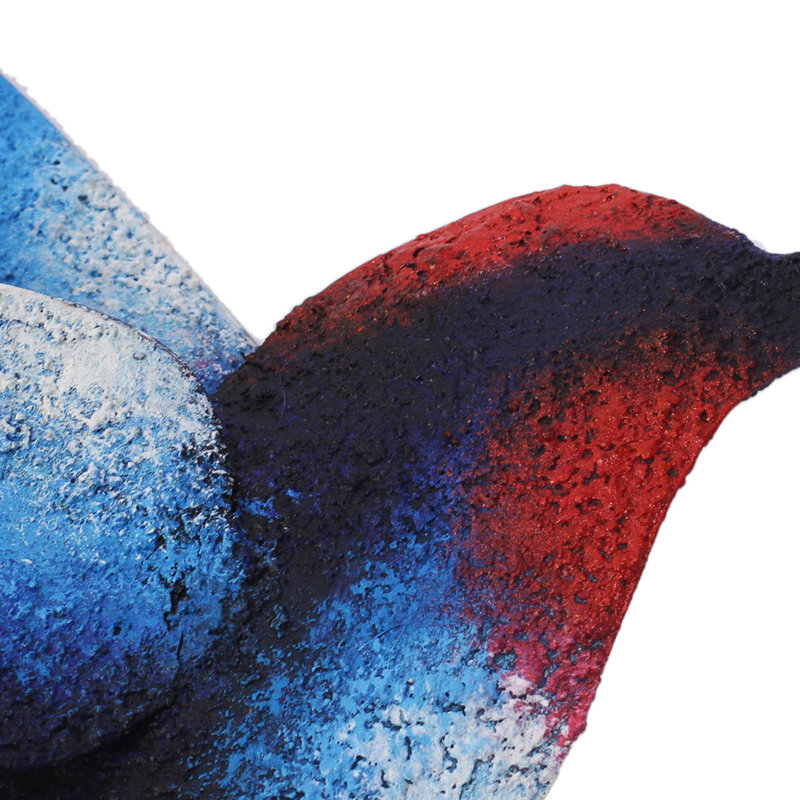 Décoration murale en acier délicieuse hummingbird sculpture, H 7 po x l 8,5 po x P 1,6 po, Bleu
