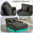Sofa Bed With Adjustable Backrest And Led Light Strip-879257210
