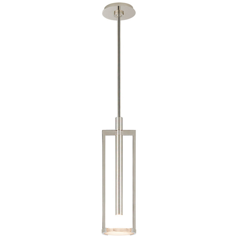 Kelly Wearstler Melange Medium Floating Disc Pendant, Polished Nickel, 18" H x 5" W x 5" D