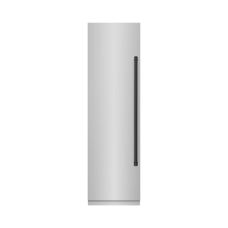 ZLINE Autograph Edition 24 in. 12.4 cu. ft. Column Freezer with Graphite Gray Interior and Matte Black Accents