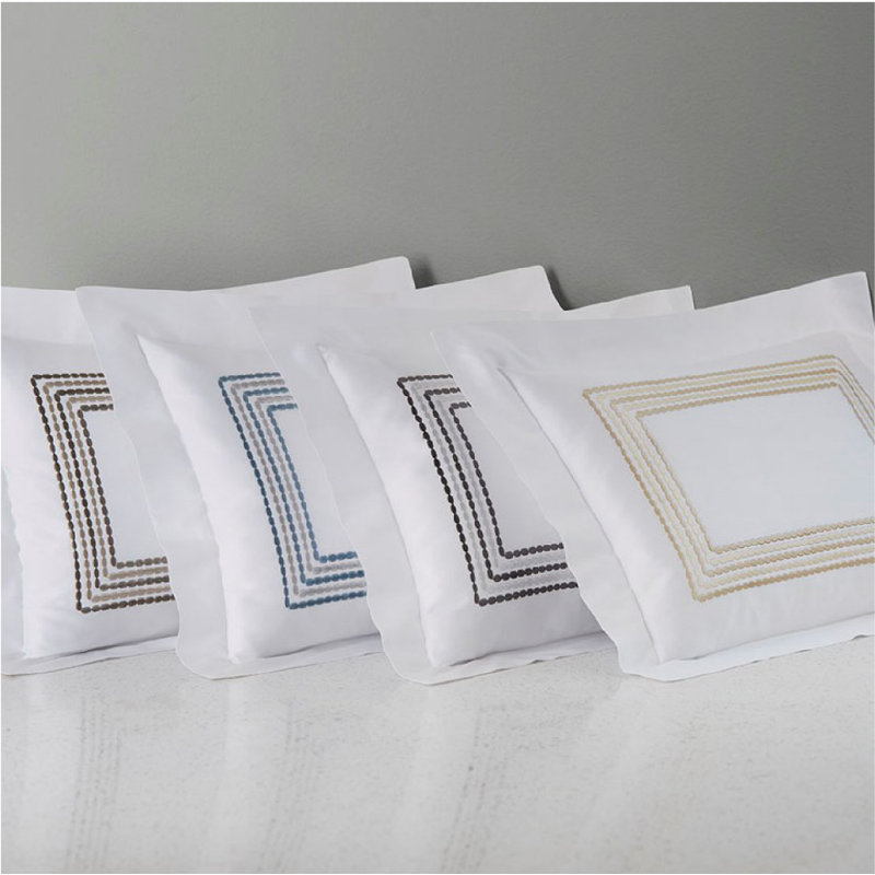 Stella 100% Cotton Envelope Sham, Boudoir, Natural Charcoal