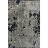 Rapture Abstract Flatweave Cotton Gray/Charcoal Area Rug