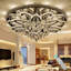 Golu 40inches Big Flower Plafonnier en cristal pour salon Lustres en cristal à intensité variable 3000-6000K