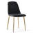 19.5" Seat Height Chenille Upholstered Gold Dining Chair-265446401