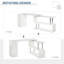 Bureau d'ordinateur rotatif Homcom