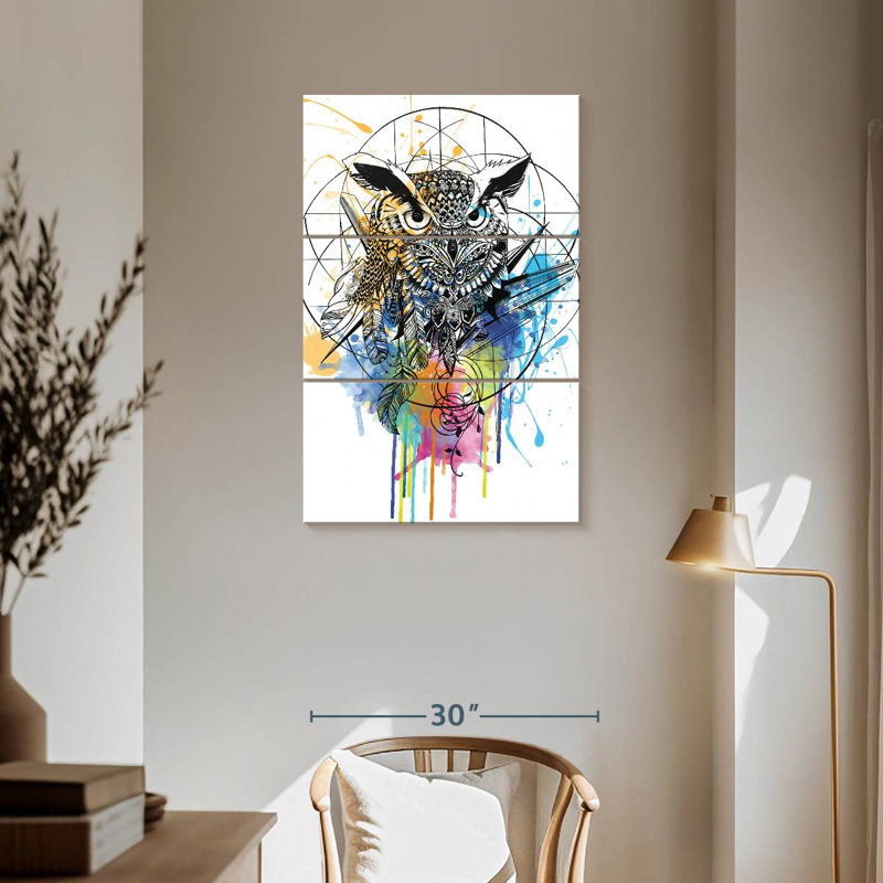 Brampt Boho Owl, 57" H x 36" W