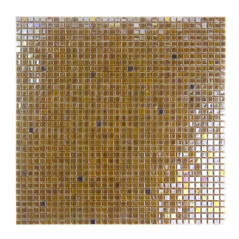 Carreau de mosaïque mural et mosaïque carré en verre pressé iridescent 0,325 po x 0,3125 po Galaxy