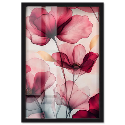 Mousseline de soie, cerise, charme, ombre, boîte, impression murale, art par Art Remedy