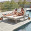 Méridienne double réglable pour l'extérieur avec coussins - Méridienne de patio en bois massif pour la piscine, le jardin ou le balcon-1767570346