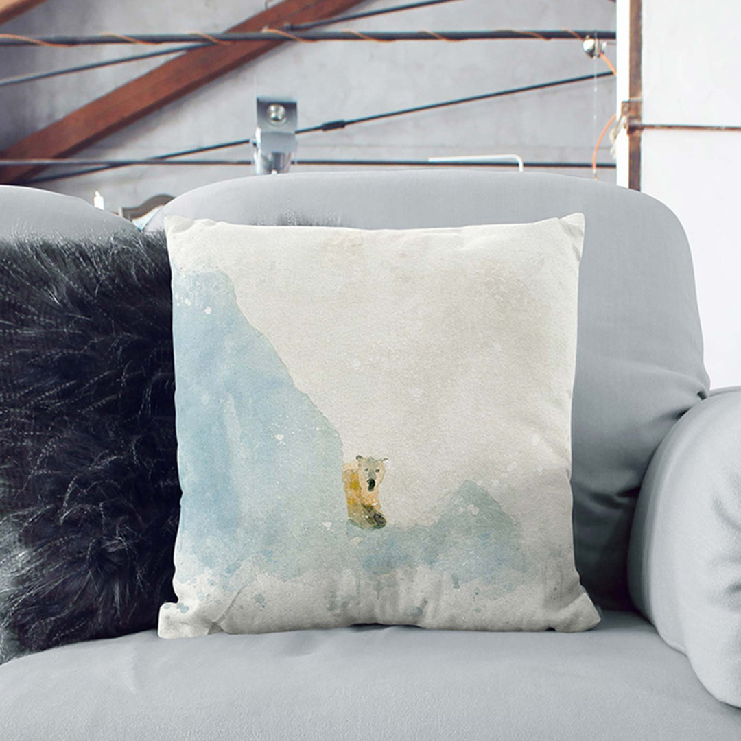 Curious Polar Bear Cushion with Filling