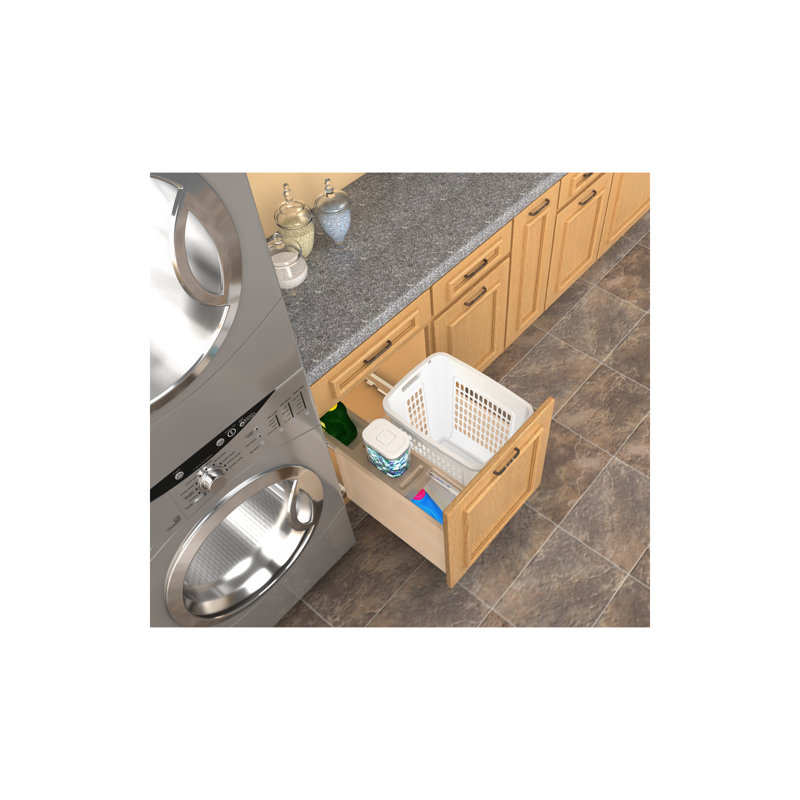 Wood Hamper With OXO And Storage For Base Cabinets W/ Soft-Close