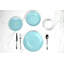 Waterside 16pc Aqua Blue Spinwash Dinner Set-38662529