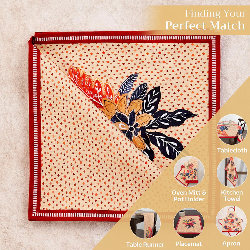 Maison d' Hermine Cloth Napkins Set of 4 100% Cotton for Thanksgiving Christmas Decorations Everyday Reusable Square Fall Napkins Cloth Washable Dinner Party (Kalahari, 20"x20")