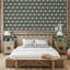 Retro Tiki Palm Trees - Black Wallpaper