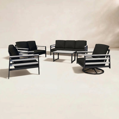 Townsend 7 - Person Patio Conversation Set with Sunbrella® Cushions