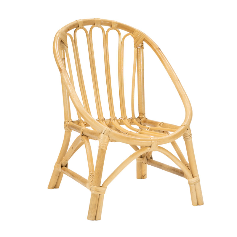 Coryell Kids Hand Crafted Rattan And Cane Chair For Children