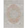 Tapis oriental en polyester tissé à la machine bleu clair / rose Werner Jordon
