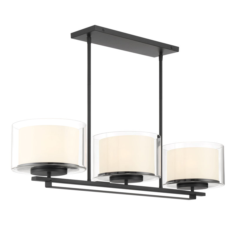 Luminaire suspendu charbon sable 3 lumières Buchholtz