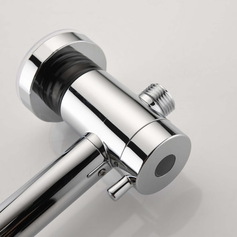 Système de douche double à 7 jets avec pomme de douche à main, Chrome