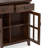Artisan 36"W Solid Wood Transitional Entryway Storage Cabinet with Glass Doors and Adjustable Shelves