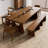 Tan Rectangular Solid Wood Butterfly Leaf  Dining Table-1755106425