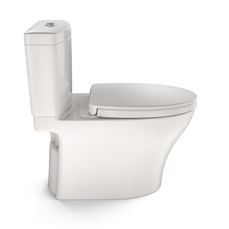 Aquia® Dual-Flush Elongated Two-Piece Toilet with Tornado Flush (Seat Included), Colonial White