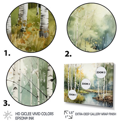Birch Woods Silent Woods II - Tree Birch Wall Art
