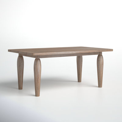 Thebes Mango Rectangular Solid Wood Top with Solid Wood Base Dining Table