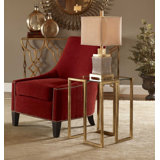 Elsa Glass Top End Table