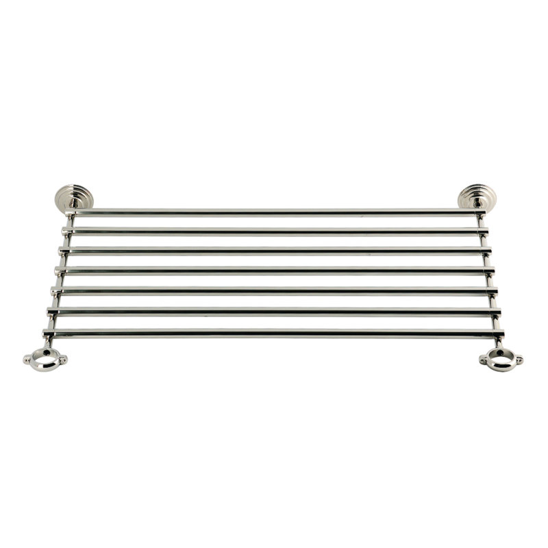 Kingston Brass Covington Storage Shelf, 0.63" H x 28.06" W x 19.75" D, Polished Nickel