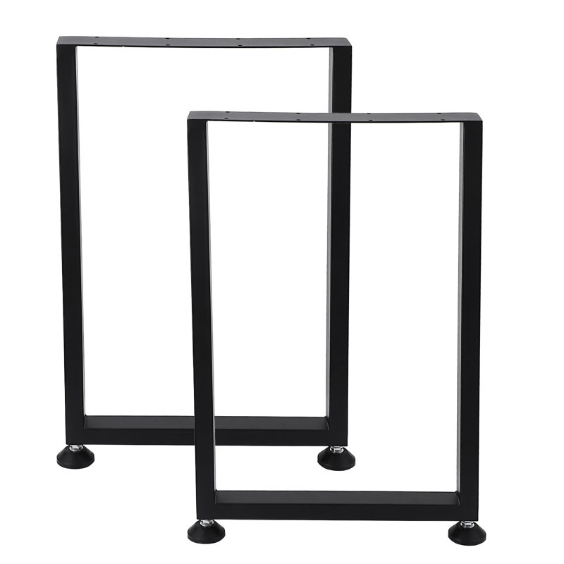 Pieds de table en métal - Robuste, réglable, table de bureau carrée en acier renforcé, idéale pour les tables basses et les tables de salle à manger