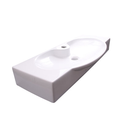 Lavabo de salle de bain mural en porcelaine vitrifiée Walton