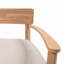 Fauteuil club en bois d'acacia avec coussin de siège, ensemble de 2