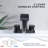 Matte Black Waterfall Bathroom Sink Faucet – 2-Handle Faucet with Metal Pop-Up Drain