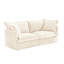 Chenille de luxe 2 - Structure en bois et housse amovible 2 places crème élégante pour l'extérieur