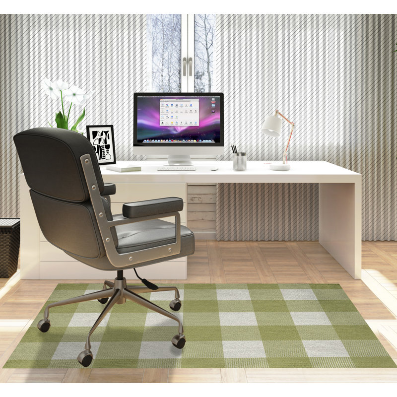 Tapis de chaise rectangulaire Chico, L 36 po x L 60 po, Coriandre