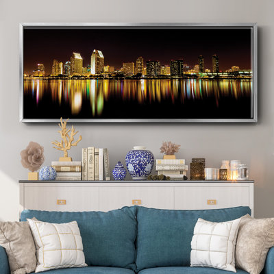 San Diego Skyline- Framed Canvas