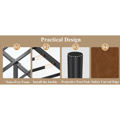 Upholstered Vegan Leather Bed