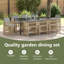 Emiya 8 - Person Patio Dining Set with Rectangular Table-964615434