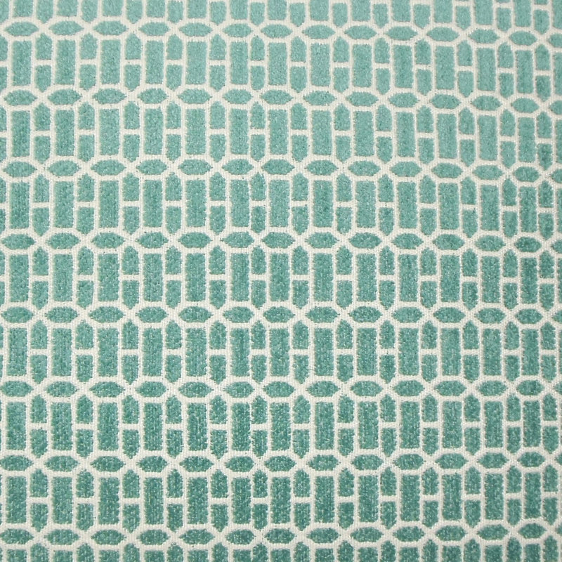 Coussin décoratif géométrique, Turquoise, 24 po x 24 po, Mélange de duvet